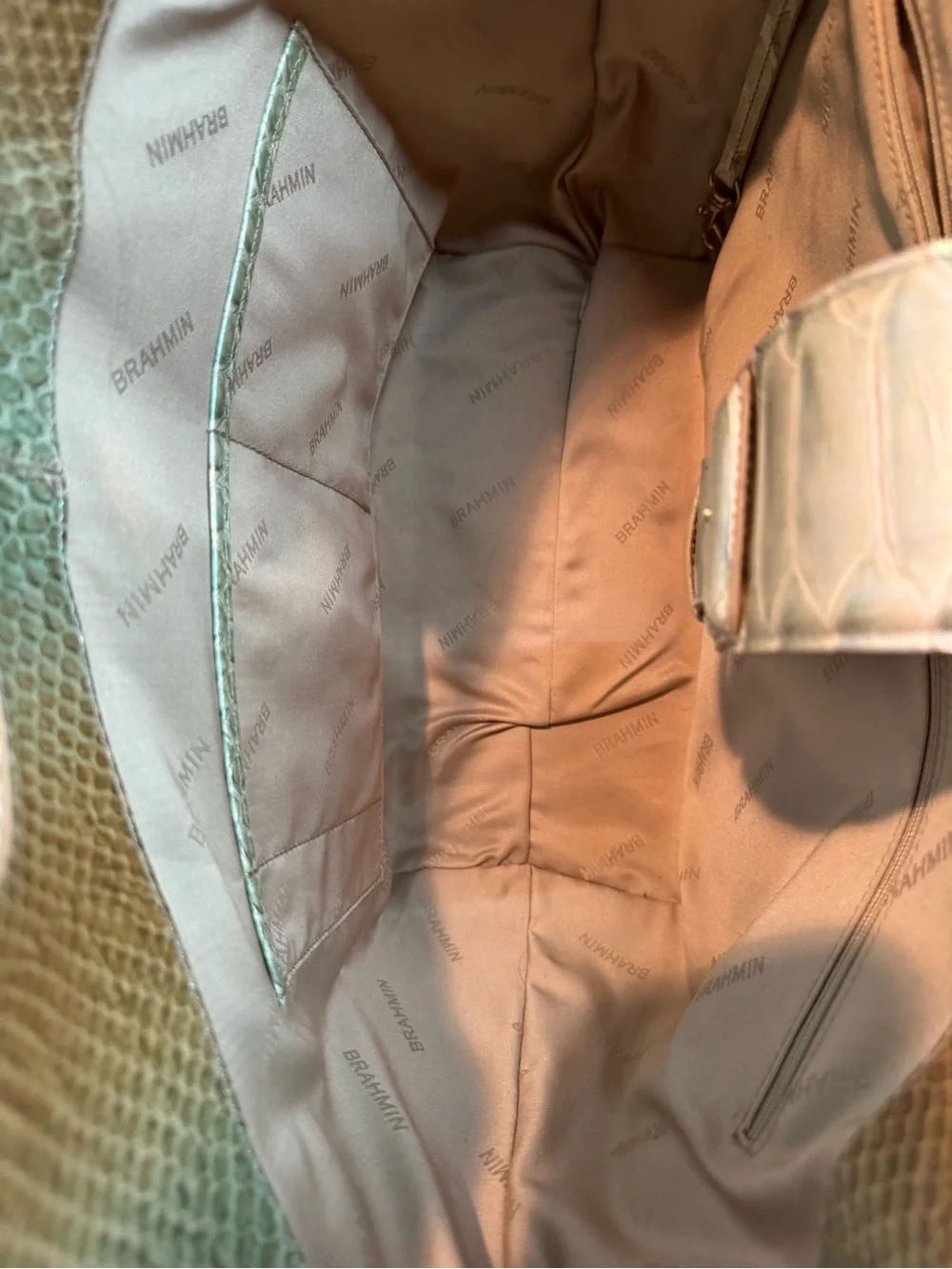 Brahmin NWT Large Carla Market Tote in Green Velocity — Rare!